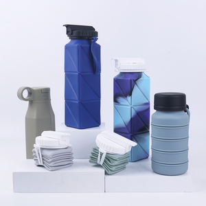 Bouteille en silicone pliable pour enfants, 350 ml, 500 ml, 620 ml, bouteille d'eau pliable, bouteille de sport pliable pour les voyages en plein air - Product Image 1