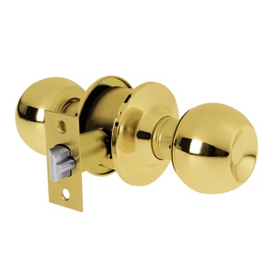 Hermex Basic Ball Lock entrata cilindrica con pomello in ottone brillante realizzato in acciaio lega di zinco ABS - Product Image 2