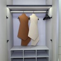 Armoire ouverte, meuble de chambre à coucher, système de rangement en bois, armoire modulaire ouverte à 2 ou 6 portes, armoire en bois de luxe
