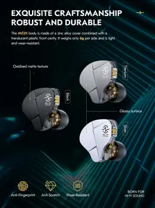 CCZ MC01 10MM Dual-Magnet Große DD-Gaming-Ohrhörer Kabel gebundener Kopfhörer In-Ear-Monitor-Kopfhörer mit abnehmbarem 5N OFC-Kabel für Musik - Product Image 5