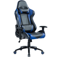 VANBOW siège de levage à gaz réglable en hauteur pour ordinateur de gamer chaise ergonomique chaise de jeu en maille pu avec repose-pieds