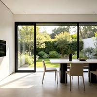 Fenêtre coulissante à bascule en alliage d'aluminium, multi-points de verrouillage, design industriel moderne et minimaliste, pour appartement résidentiel