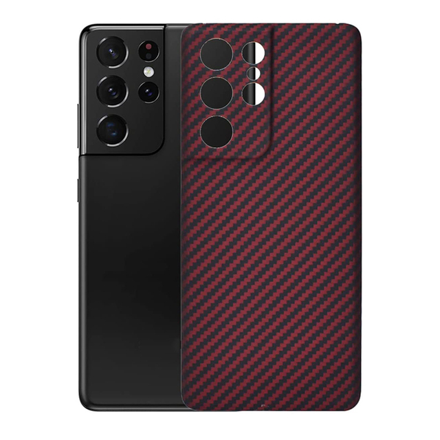 High Quality Lieghtweight Soft Back Covers Colorful Forged Real Carbon Fiber Phone Case S21 for Samsung