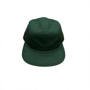 Casquette de camping à 5 panneaux avec logo personnalisé, en coton non structuré, à visière plate, avec fermeture snapback, pour adultes, décontractée, pour l'extérieur, produite dans une usine au Vietnam - Product Image 2