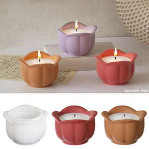 Nhựa <span class=keywords><strong>Epoxy</strong></span> Rose Shape Candle cup Silicone Khuôn thích hợp cho thạch cao bê tông bình nến Jar làm - Product Image 2