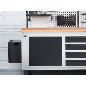 Papelera de pared Fami Iron Team que se puede fijar a paredes ajustadas, madera o mampostería. - Product Image 3