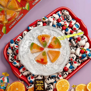 Bonbons gélifiés à la <span class=keywords><strong>pizza</strong></span>, saveur fruitée douce, boîte multicolores, 10g, marque SLEZI FOOD, fabricant en gros - Product Image 2