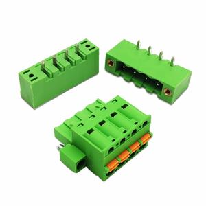 Bloc de bornes enfichable 2EDGRK5.08 pour montage sur circuit imprimé, pas de 5,08 mm, 2P, vert, connecteur sans vis pour contrôle industriel - Product Image 1