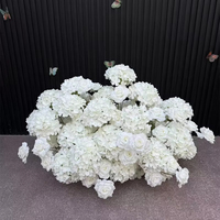 Pièce maîtresse de table de mariage de luxe artificielle 60cm boule de fleur d'hortensia rose blanche pour la décoration d'entrée de table d'événements de mariage