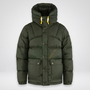 Veste d'hiver décontractée pour homme, à capuche, en duvet, couleur unie, coupe-vent, coupe régulière, en polyester épais avec fermeture à boutons - Product Image 2