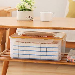 Boîte de rangement épaissie pour <span class=keywords><strong>Mahjong</strong></span>, cartes booster, transparente, portable, scellée, organisateur domestique - Product Image 2