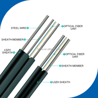 FEIBOER 1KM/rollo 3/6 Core FTTH Cable de caída SM Insensible a la curvatura Cable interior/exterior 1/2/4 Core PVC y LSZH Funda resistente a los rayos UV