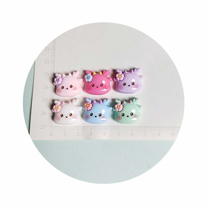 Cabochons en résine à dos plat, motif dragon bébé de dessin animé mignon, pour épingles à cheveux, scrapbooking, coques de téléphone, artisanat DIY, nail art, décoration de slime - Product Image 2