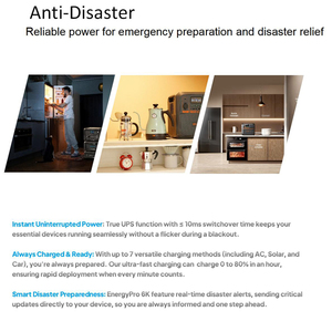 Station d'alimentation solaire portable haute capacité 110v 220v Lifepo4 Lithium Ion Cell pour l'extérieur 3000w 2400w <span class=keywords><strong>1200w</strong></span> 300w Générateur de camping - Product Image 5