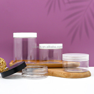 Pot en PET pour cosmétiques en gros, 60g, 120g, 200ml, 200g, 250g, 2oz, 4oz, 8oz, pour beurre corporel et gommage corporel au sucre, avec couvercle blanc - Product Image 6