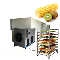 Industriële tray-drogers en voedseldrogers, geschikt voor fruit, vis, aangedreven door warmtepomp, constructie van roestvrij staal