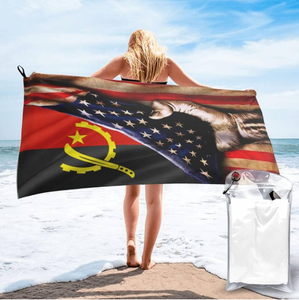 2025 Offre Spéciale été produits Angola drapeau Football sport Fitness Gym serviette piscine serviette de <span class=keywords><strong>plage</strong></span> - Product Image 1