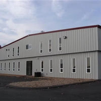Hangar préfabriqué léger en structure d'acier, entrepôt, atelier, construction de bâtiment en acier soudé sur mesure