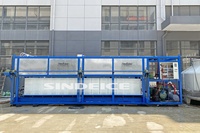 SINDEICE Machine à glace en bloc de 10 tonnes 25 KG 50 KG Machine à glace en bloc avec système de poussée