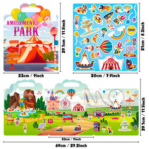 Livre d'autocollants en papier 3D réutilisable pour enfants - Conception imperméable, décoration de vacances, cadeau pour garçons et filles - Product Image 5