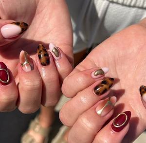 เล็บนิ้วมืออะคริลิคแบบทำมือกดบนเล็บศิลปะการทำเล็บอัลมอนด์ทำด้วยมือ - Product Image 4