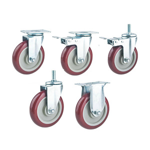 Industrial Casters 75mm Swivel With Brake Dual Bearings Durable For Storage Cages - Product Image 2