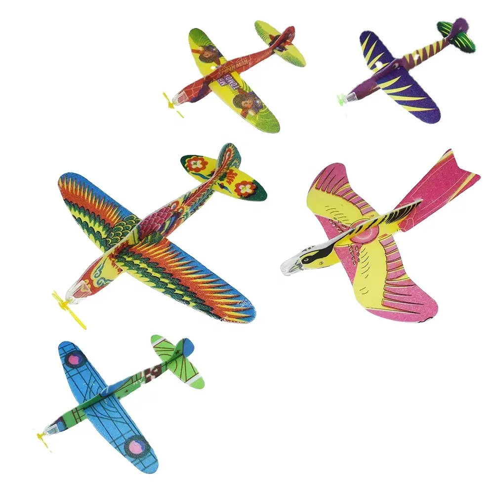 매직 어린이 거품 스핀 비행기 거품 비행기 모델 어린이를위한 교육용 비행 장난감