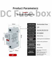 Porte-fusible solaire PV ZYPV-32X avec capacité de rupture élevée DC 1000V 15A-32A 10*38MM en cuivre