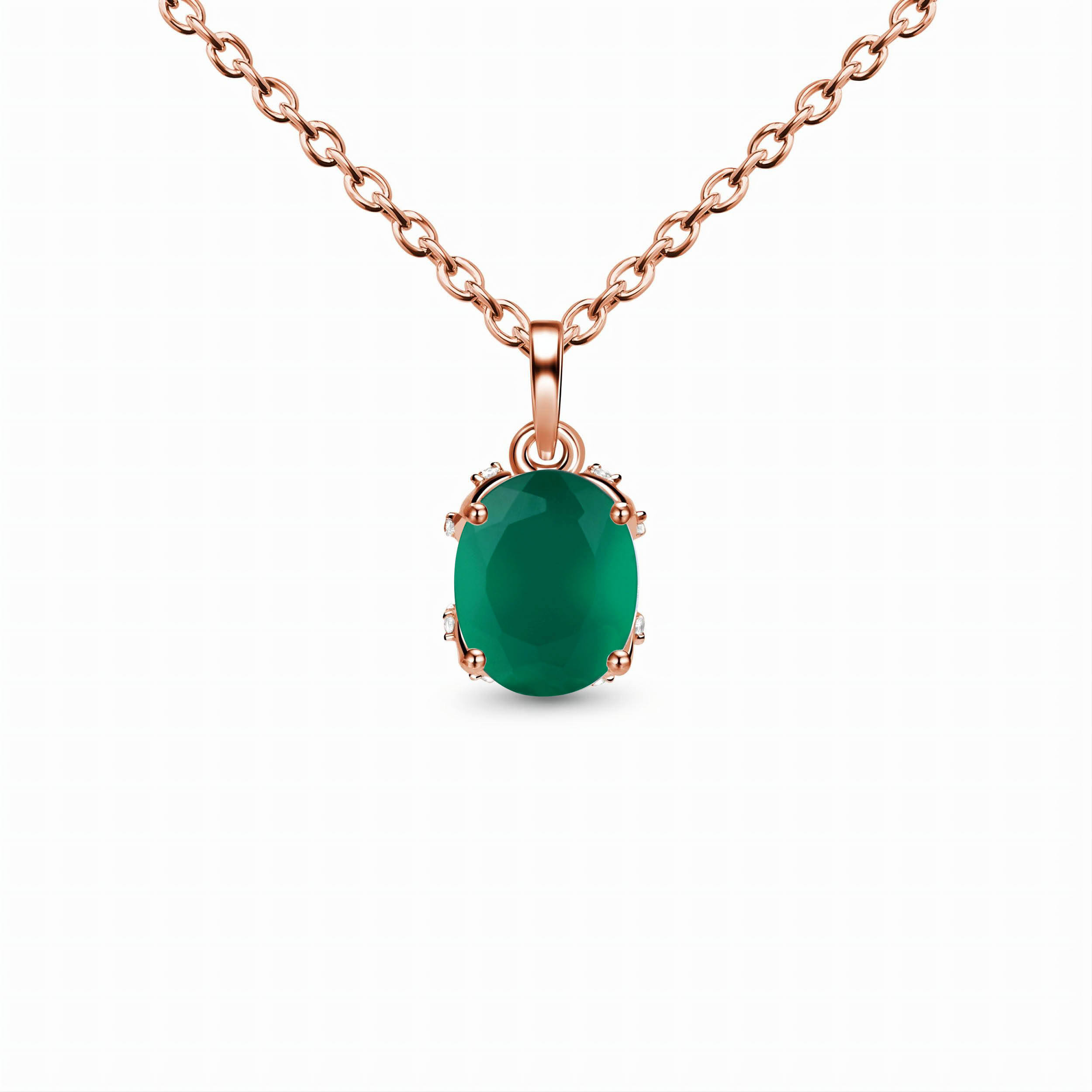 อาเกตสีเขียวธรรมชาติ