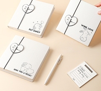 Vente en gros d'étudiant carré PU journal intime dessin animé manuel simple carré bloc-notes ensemble grille livre