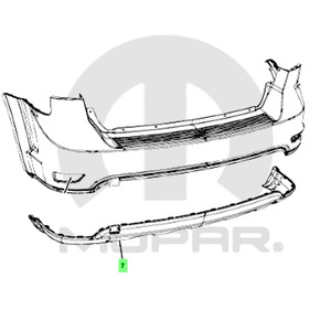 Rear Bumper Trim <b>Strip</b> For 2013 Dodge Journey 68223787AA Lower <b>Plastic</b> Part - Product Image 2