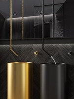 Lavabo suspendu moderne HONGDEC en acier inoxydable 304 brossé, lavabo colonne pour salle de bain