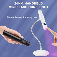 9w Noir Portable Usb Rechargeable Mini 365nm Uv Led Lampe à Ongles Gel Séchoir à Ongles Flash Durcissant pour Gel Doux Conseils Gel