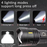 Lampe de poche tactique extérieure en alliage d'aluminium 8000mAh batterie USB Laser blanc 4 Modes torche fluorescente 4 Modes