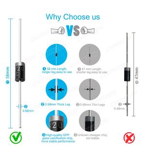 Kit assorti de diodes Schottky à commutation rapide 14 valeurs 1N4001 1N4004 <span class=keywords><strong>1N4007</strong></span> 1N5408 <span class=keywords><strong>UF4007</strong></span> FR207 1N5817 1N5819 1N5822 1N4148 RL207 - Product Image 6