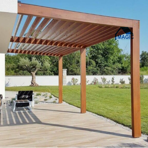 Pérgola Motorizada de Aluminio para Exteriores con Puerta Corredera de Vidrio, Pabellón de Jardín Impermeable, Gazebo Elegante para Entretenimiento al Aire Libre - Product Image 4