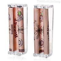 HORNET 78MM Acrylique En Plastique Cigarette Rouleau Blanc Transparent Base Vert Hornet Rouleau Tissu