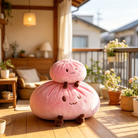 Coussin en peluche doux en forme de boulette, grande poupée en forme de chignon, coussin paresseux pour la maison, cadeau pour enfants, ornement de canapé