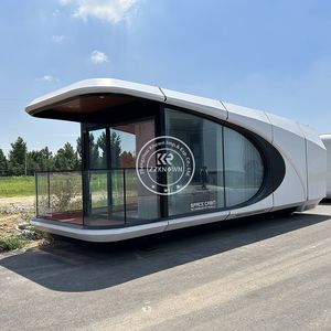 Cápsulas de Oficina Prefabricadas con Estructura de Acero Doble Impermeable, Sala de Reuniones al Aire Libre, Espacio de Trabajo Inteligente, Casa Contenedor - Product Image 3