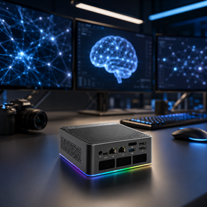 AI มินิพีซี Core Ultra 9 285H 16-คอร์ DDR5 8K จอแสดงผลสี่จอ USB4 WiFi6E เกมมิ่งเดสก์ท็อป คอมพิวติ้งเวิร์กสเตชัน ZKS700 รุ่นล่าสุด C - Product Image 5