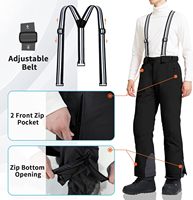 Pantalon de ski pour homme Pioneer Camp, pantalon de ski imperméable doublé, pantalon de randonnée, pantalon de neige, pantalon d'hiver coupe-vent pour activités de plein air