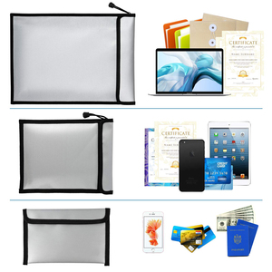 Carpeta Segura Resistente al Fuego e Impermeable, <span class=keywords><strong>Bolsa</strong></span> <span class=keywords><strong>para</strong></span> Documentos y <span class=keywords><strong>Dinero</strong></span>, Juego de 3 Piezas, Organizador de Almacenamiento Resistente al Fuego y al Agua - Product Image 4