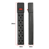 Harga Diskon Pabrik Stop Kontak Ekstensi 15a Matte Black Power Strip 3 Pin Universal Power Strip