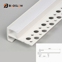 Nouveau design, vente en gros, poignée de main courante d'escalier, tiroirs à ouverture libre, profilé en aluminium, canal pour bande LED, personnalisable