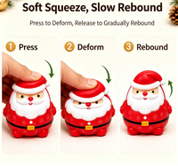 Figurine de Noël Père Noël en peluche TPR souple rose, boîte mystère, cadeau de collection, vente en gros