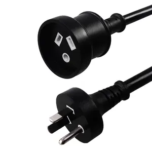 7.5A 250V AU Australie Standard SAA approuvé cordon d'alimentation câble d'extension de fil ca 2 broches prise électrique AS 3112
