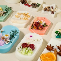Vente en gros Cadeau de Noël de luxe Cadeau de mariage pour les clients Fleurs séchées faites à la main Rafraîchisseur d'air Comprimés de cire parfumée Sachet
