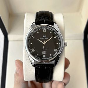 Reloj de pulsera de cuarzo para hombre, informal, de cuero, con calendario, sencillo, resistente al agua y a la moda. - Product Image 6