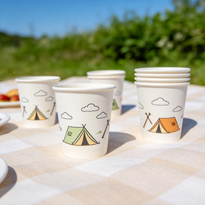 Offre Spéciale – Gobelets en Papier Biodégradables Personnalisés à Paroi Simple de 6oz, 8oz, 10oz pour Café, Idéaux pour Festivals, Réunions et Plats à Emporter - Product Image 1