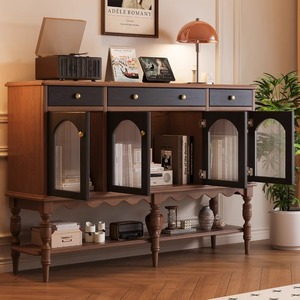 American Retro Solid Wood <b>Sideboard</b> 1.6M Two Tone Storage <b>Cabinet</b> Living Room <b>Display</b> Furniture - Product Image 3